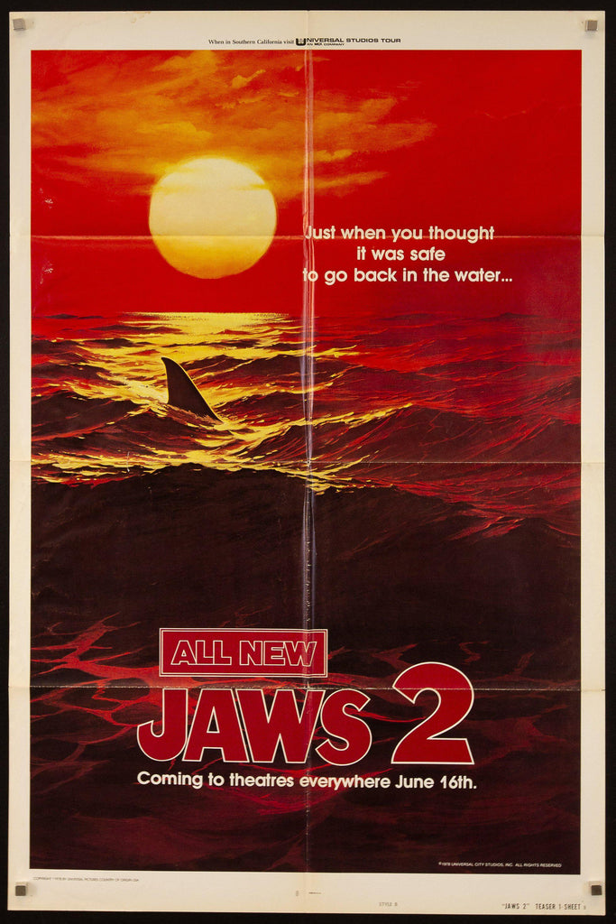 Jaws 2 Original Vintage Movie Poster
