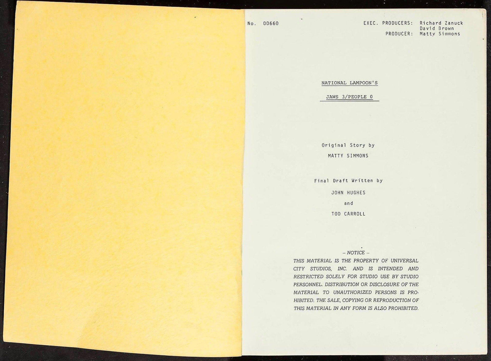 Jaws 3/People 0 Original Vintage Movie Poster