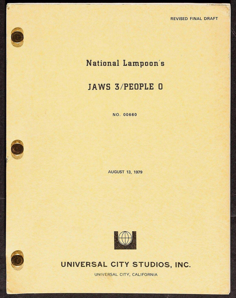 Jaws 3/People 0 8.5x11 Original Vintage Movie Poster