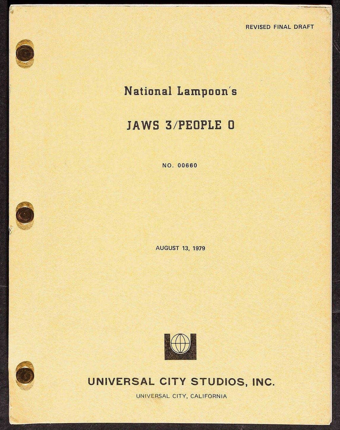 Jaws 3/People 0 Original Vintage Movie Poster
