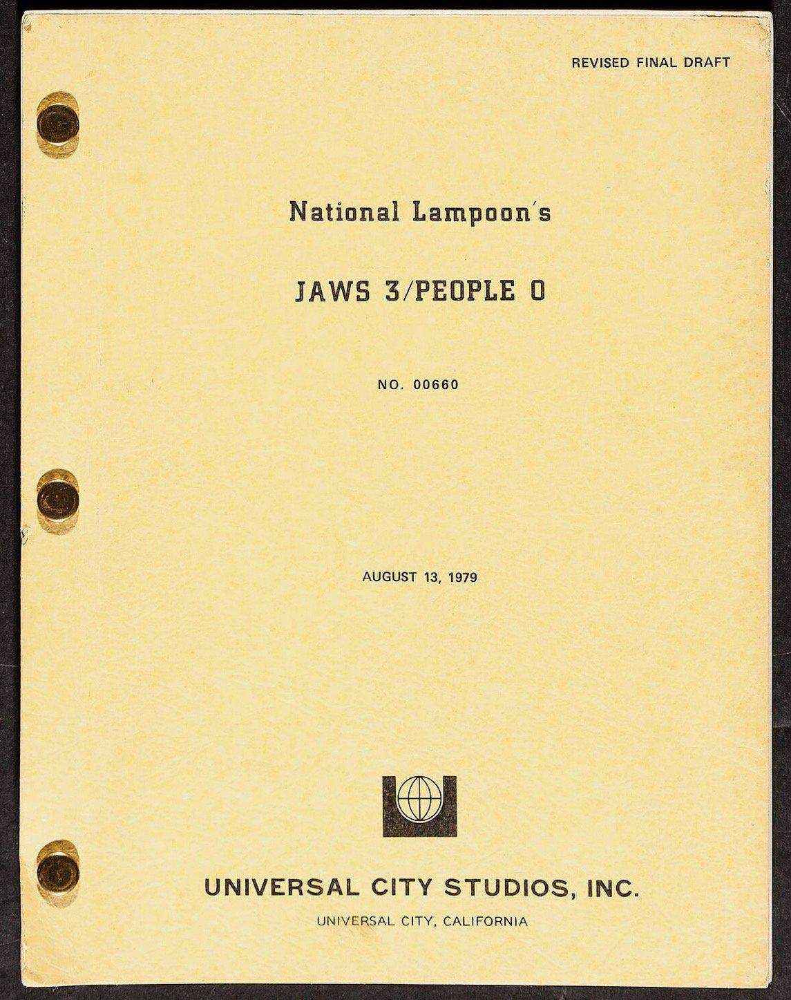 Jaws 3/People 0 Original Vintage Movie Poster