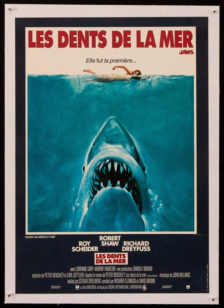 Jaws French mini (16x23) Original Vintage Movie Poster