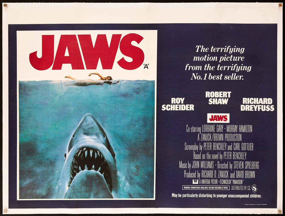 Jaws Original Vintage Movie Poster