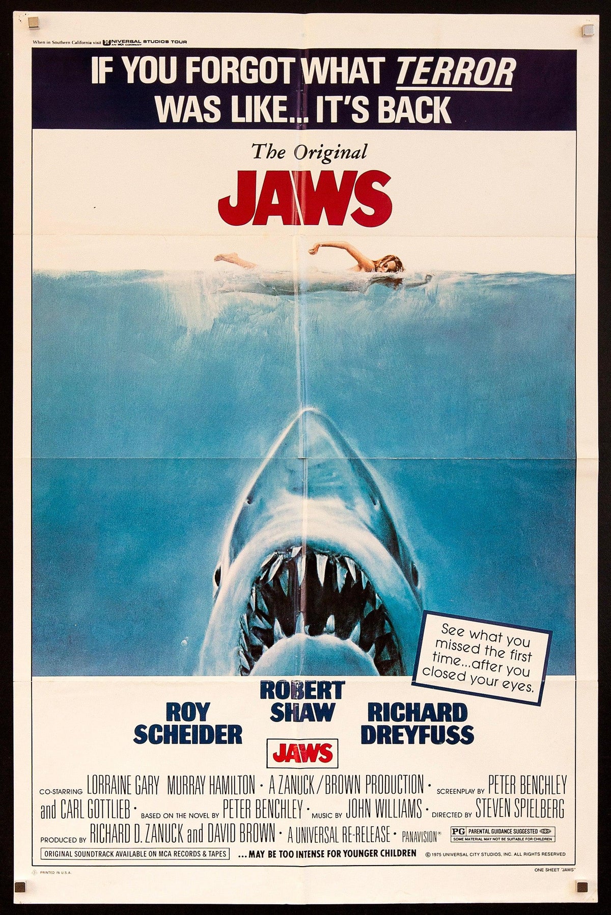 Jaws Original Vintage Movie Poster