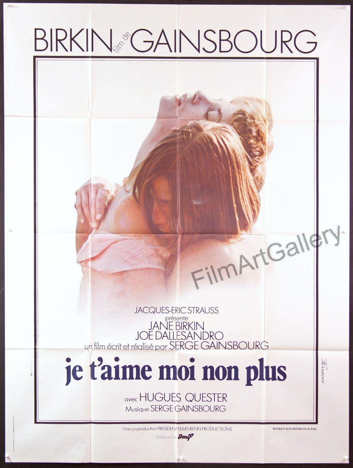 Je T&#39;Aime Moi Non Plus French 1 panel (47x63) Original Vintage Movie Poster