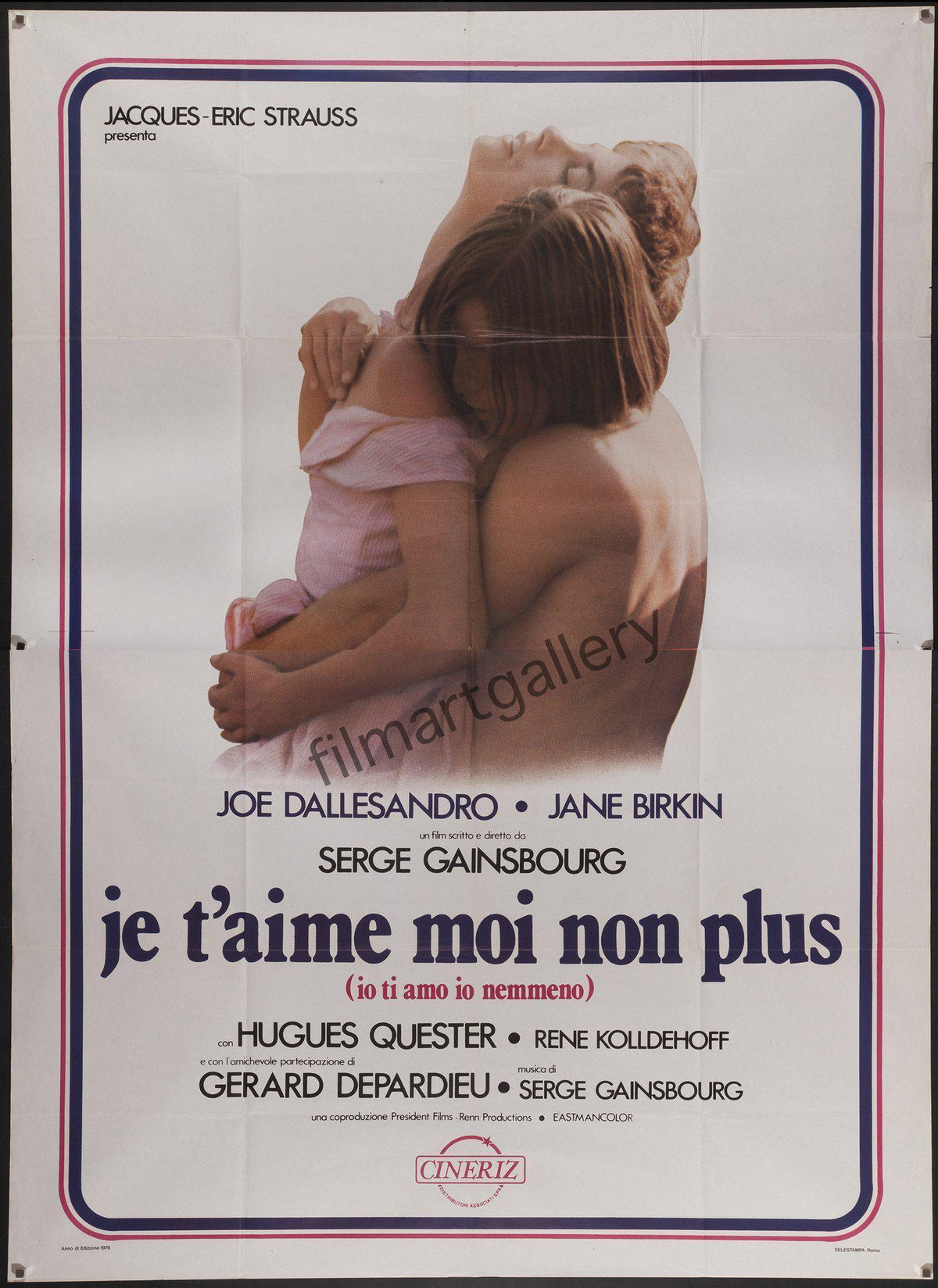 Je T&#39;Aime Moi Non Plus Original Vintage Movie Poster