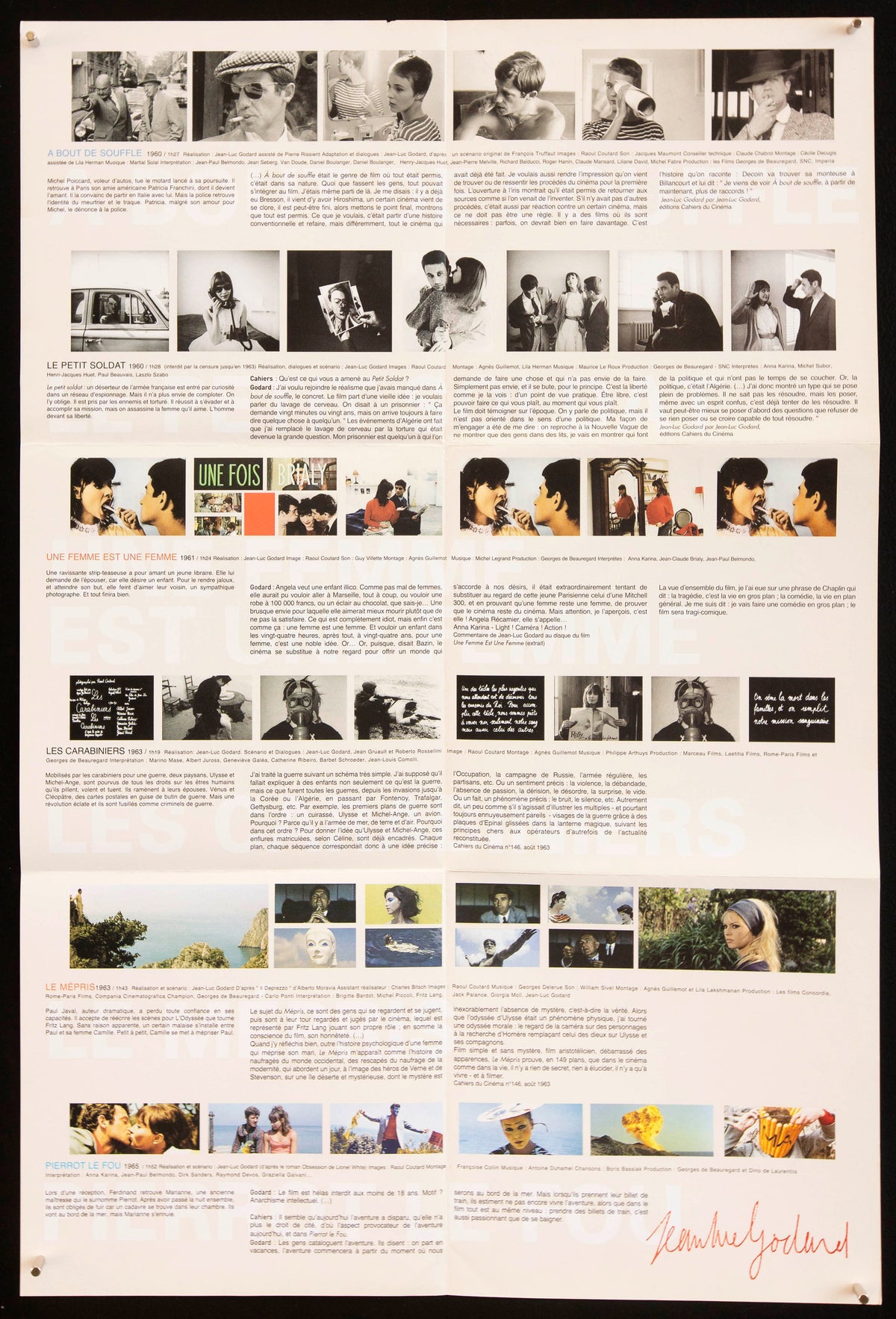 Jean-Luc Godard Festival Original Vintage Movie Poster