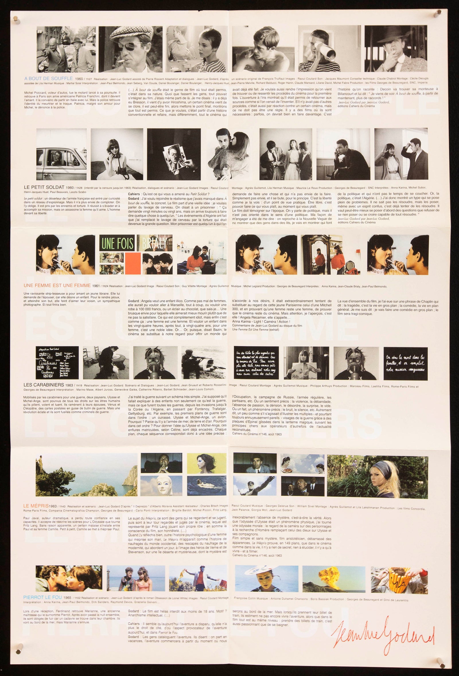 Jean-Luc Godard Festival Original Vintage Movie Poster