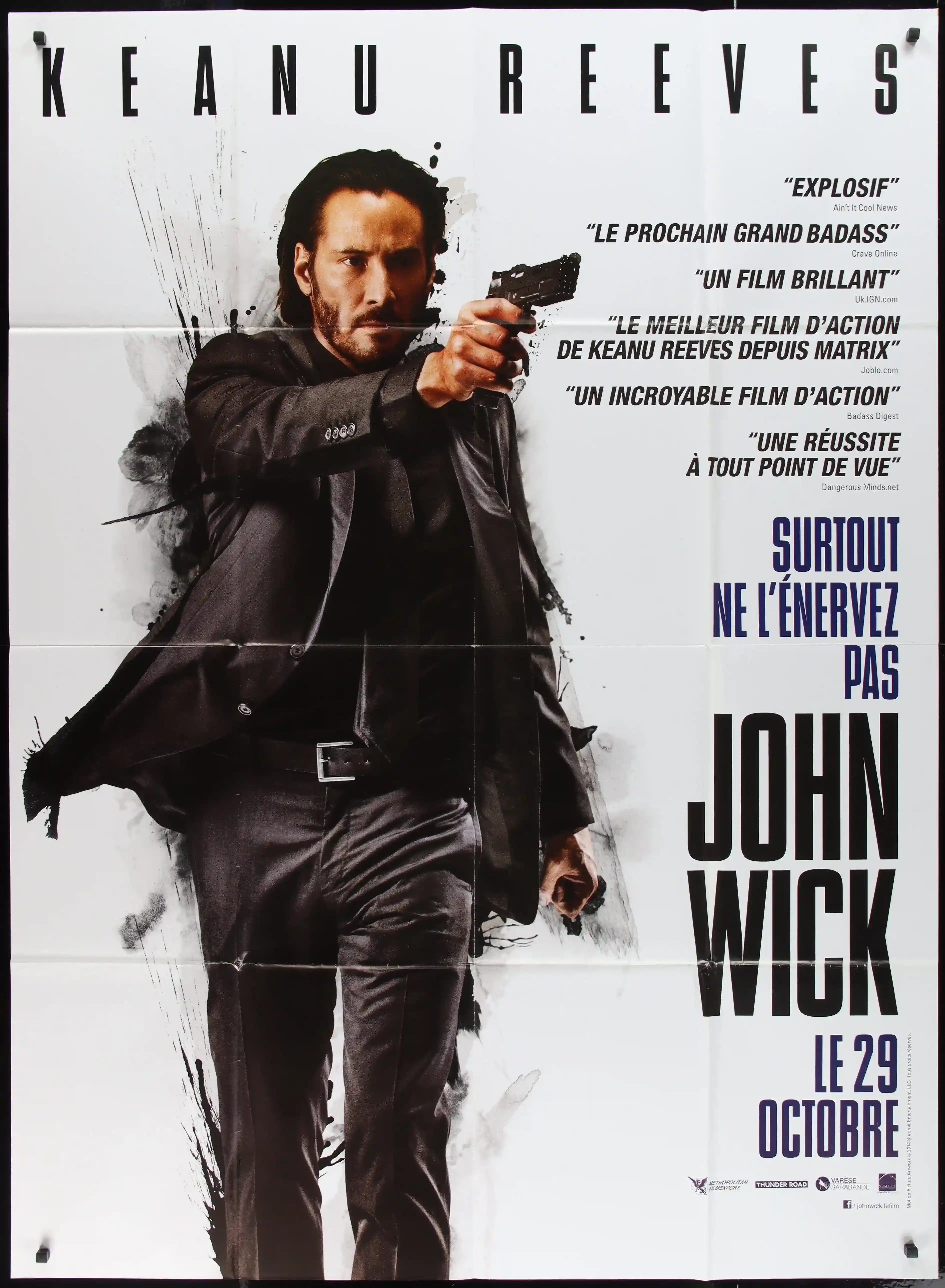 HWC Trading FR A3 John Wick 4 Keanu Reeves Cadeaux imprimés affiche