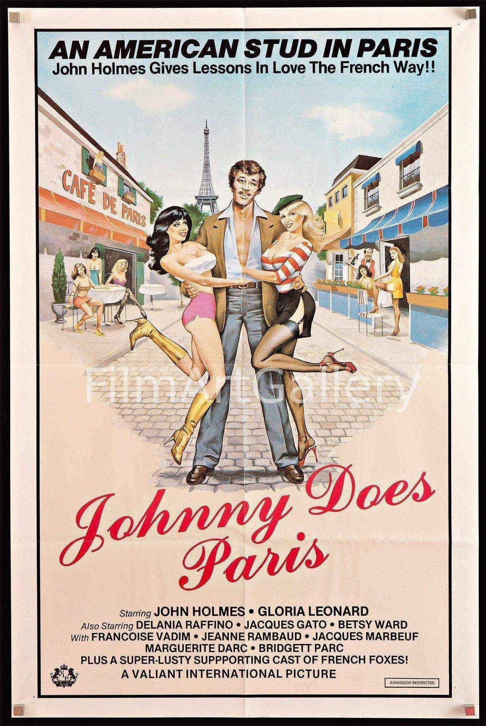 Johnny Does Paris (Extreme Close Up) Original Vintage Movie Poster
