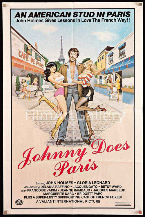 Johnny Does Paris (Extreme Close Up) Original Vintage Movie Poster