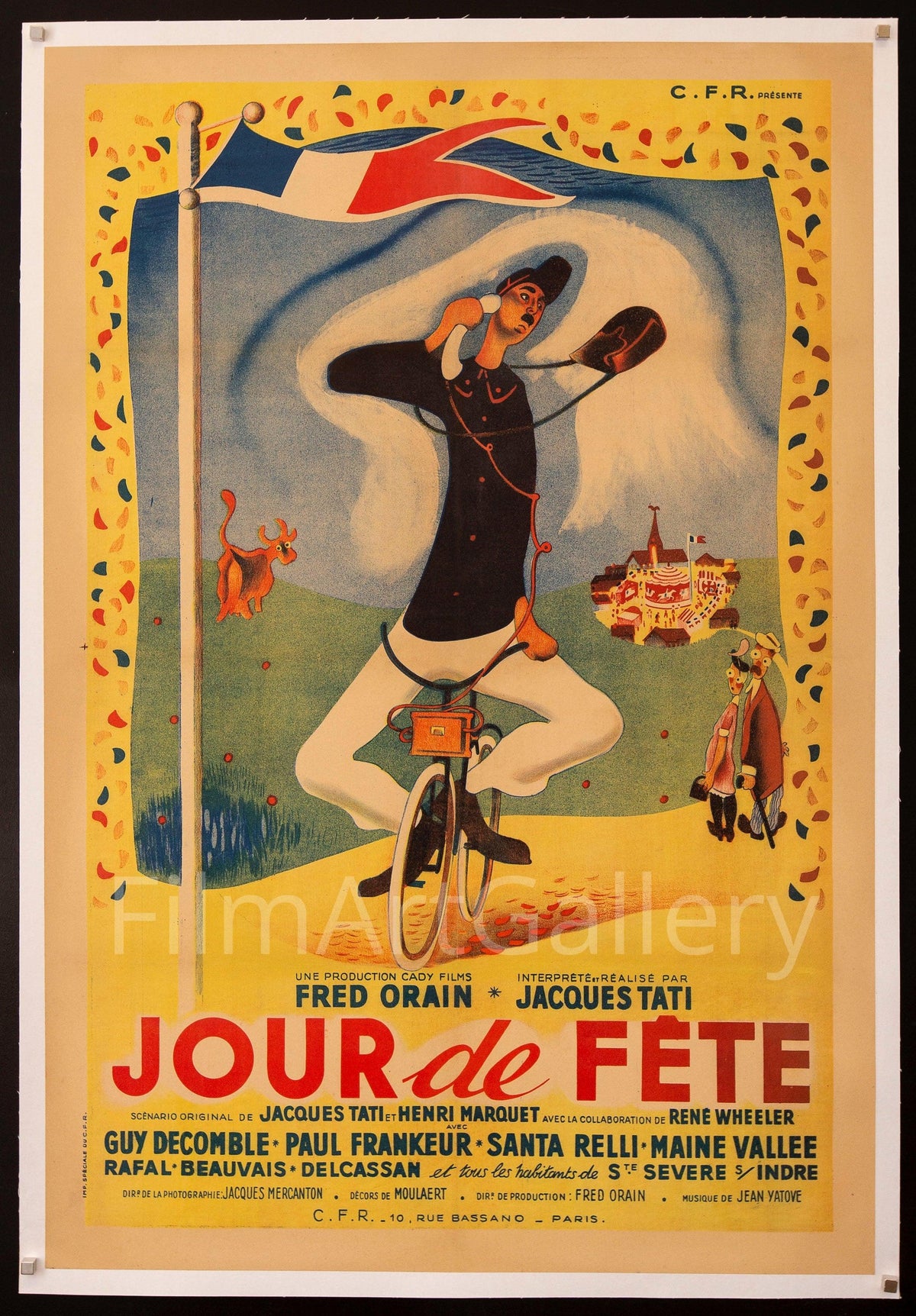 Jour De Fete French Medium (31x47) Original Vintage Movie Poster