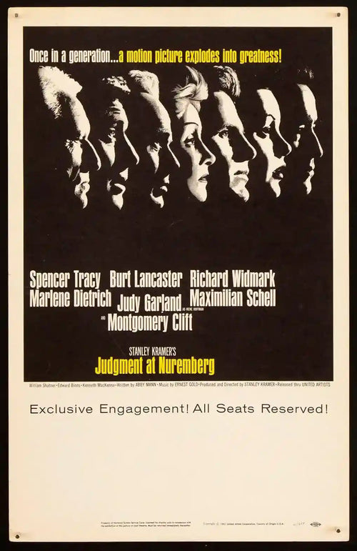 Judgment at Nuremberg Original Vintage Movie Poster