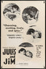 Jules & Jim 1 Sheet (27x41) Original Vintage Movie Poster