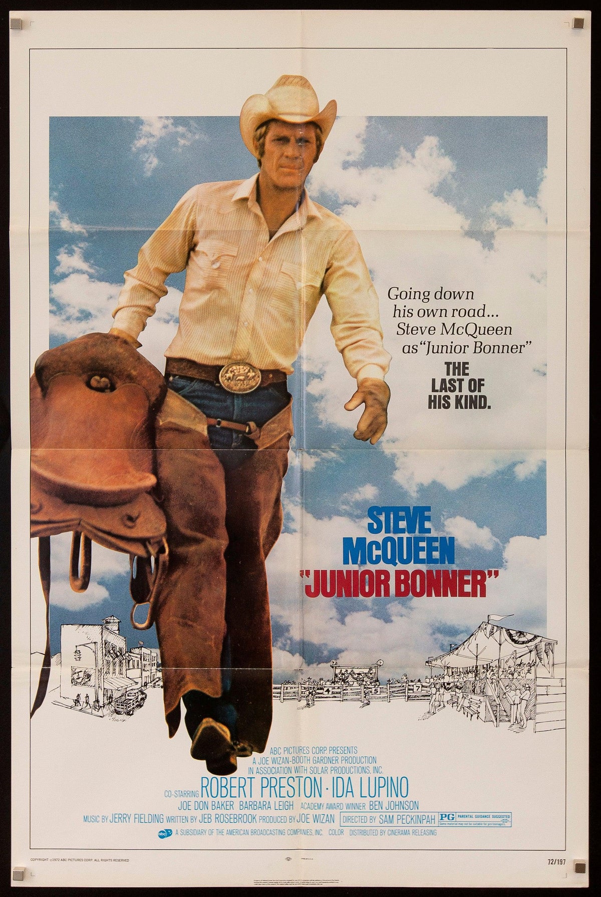 Junior Bonner Original Vintage Movie Poster