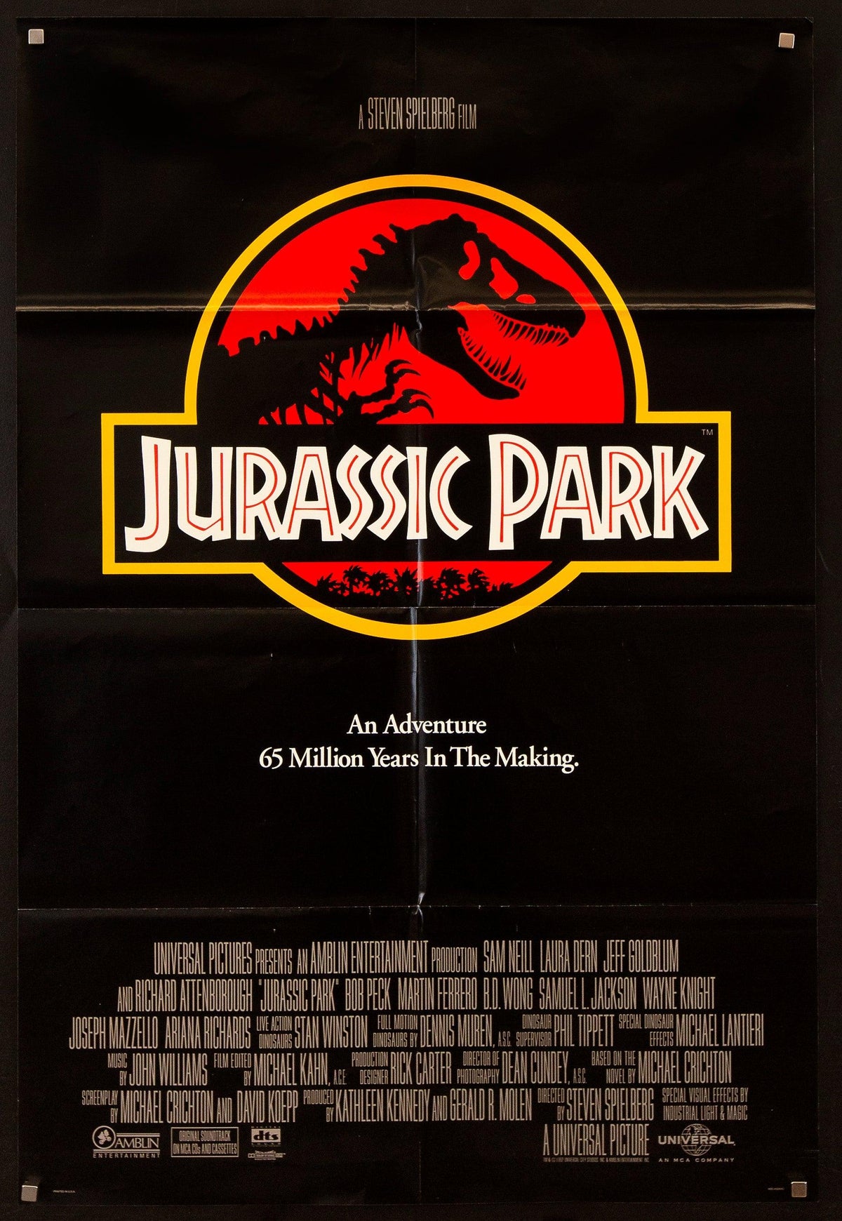 Jurassic Park 1 Sheet (27x41) Original Vintage Movie Poster