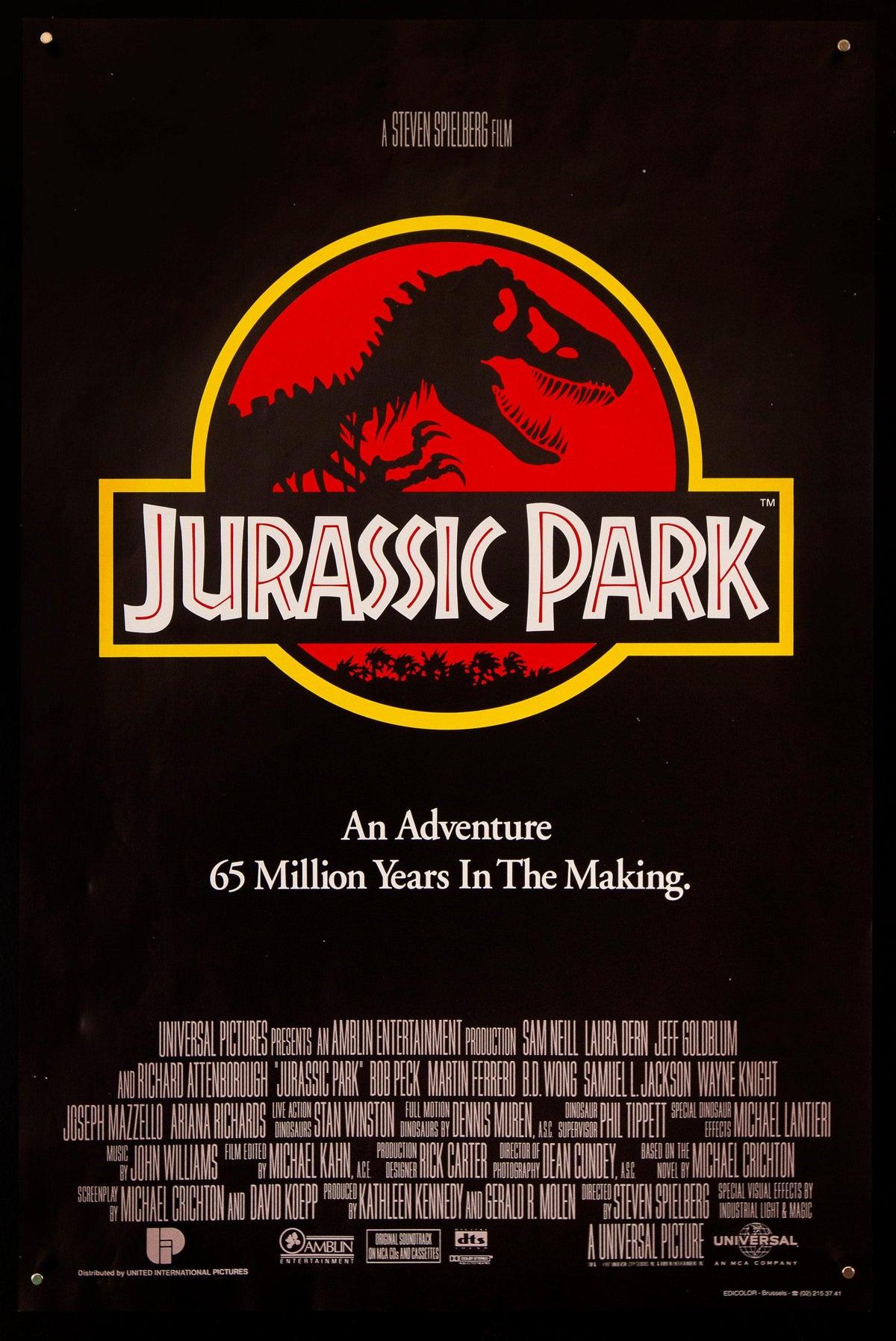 Jurassic Park Belgian (14x22) Original Vintage Movie Poster