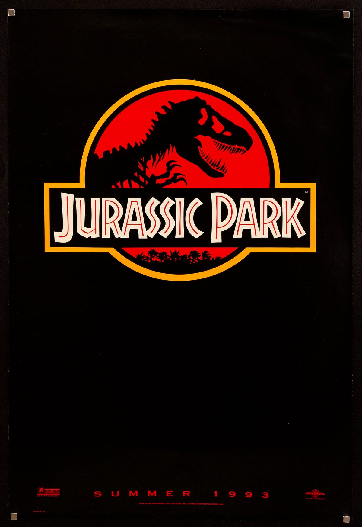 Jurassic Park Original Vintage Movie Poster