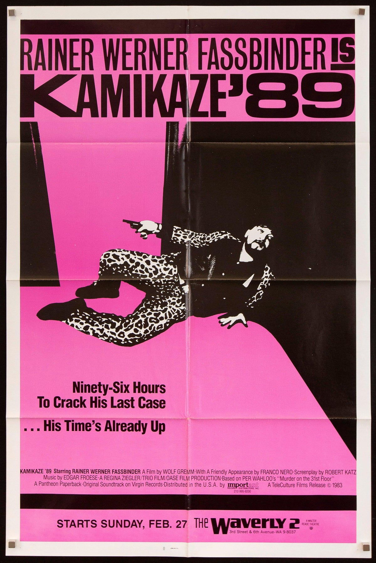 Kamikaze &#39;89 1 Sheet (27x41) Original Vintage Movie Poster