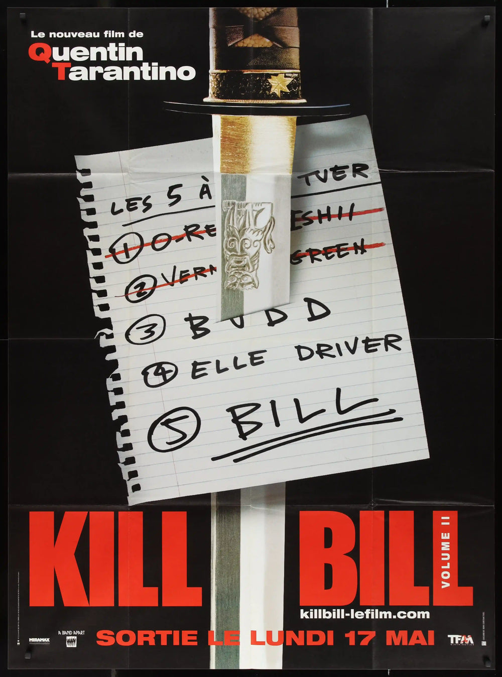 Kill Bill Volume 2 Original Vintage Movie Poster