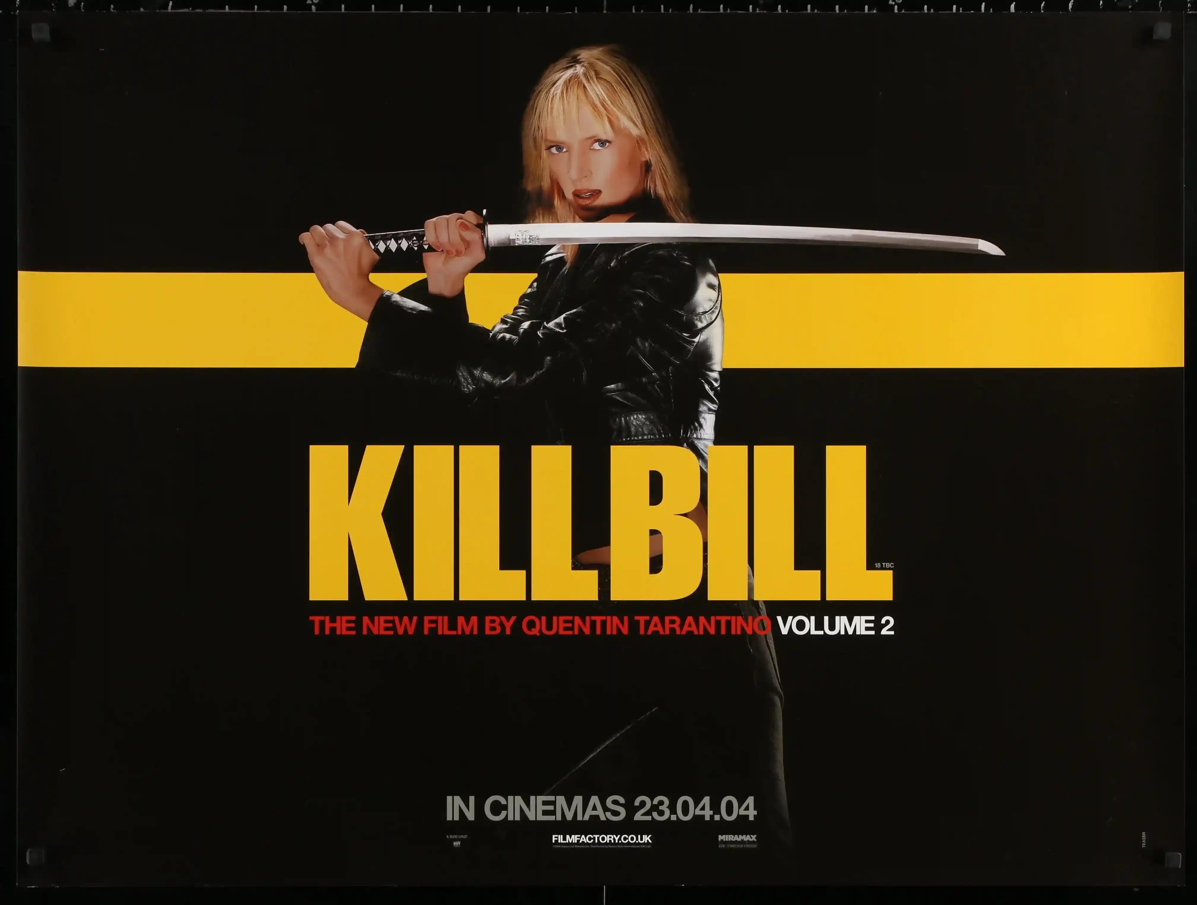 Kill Bill Volume 2 Movie Poster 2004 British Quad (30x40)