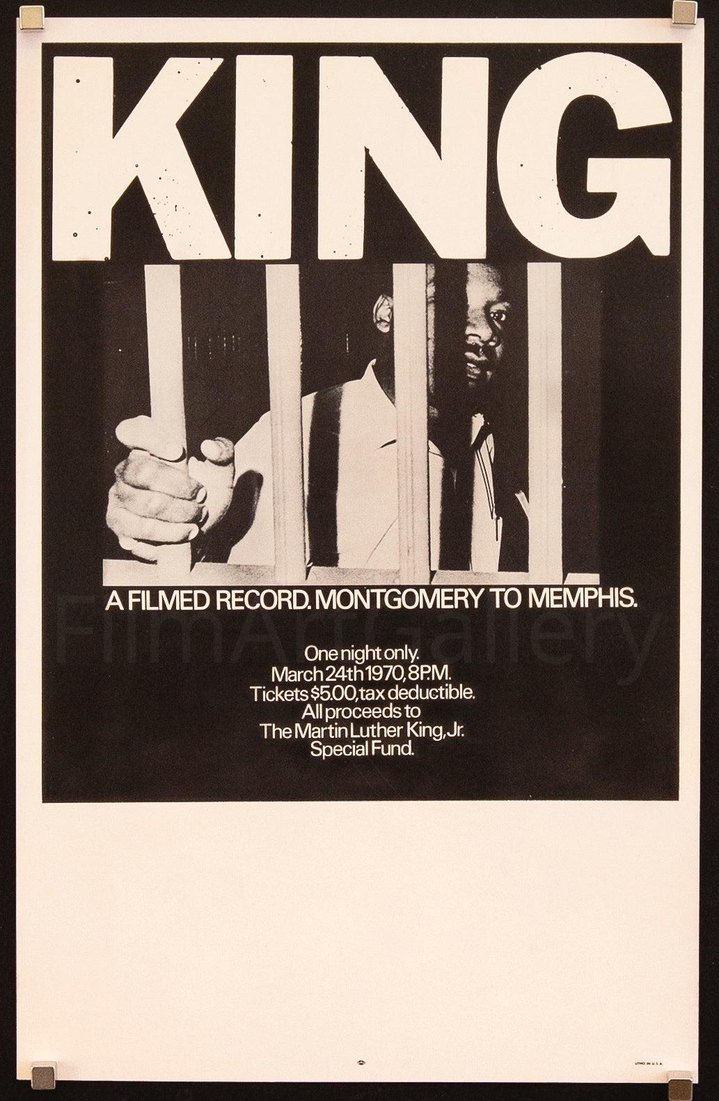 King: A Filmed Record Montgomery to Memphis Window Card (14x22) Original Vintage Movie Poster
