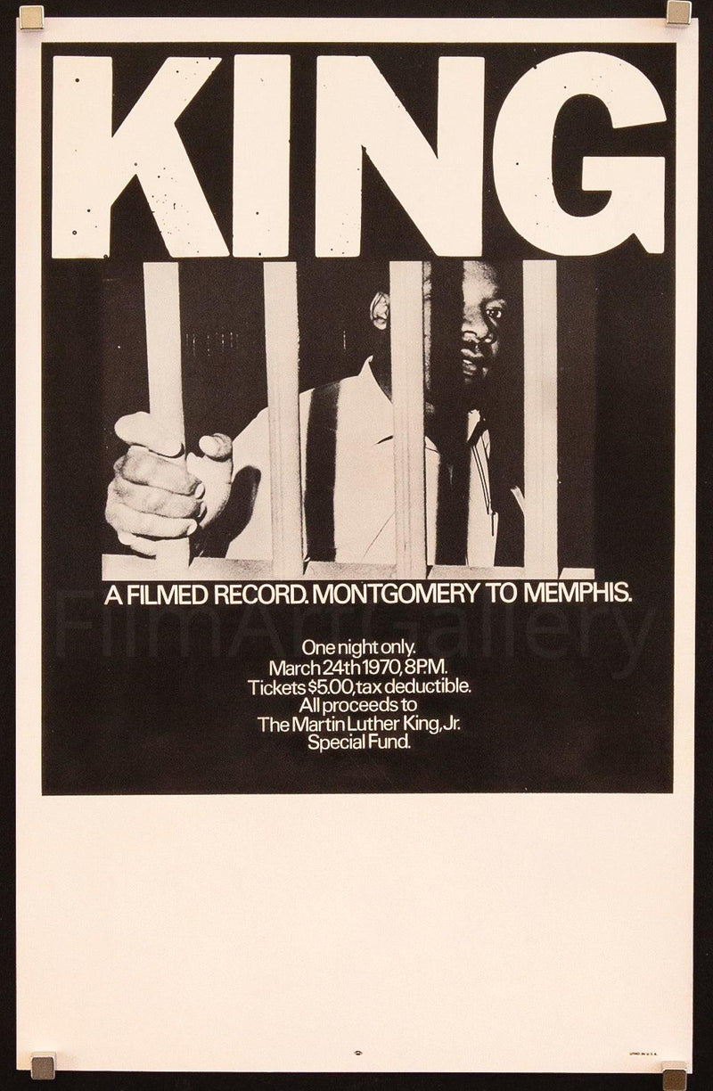 King: A Filmed Record Montgomery to Memphis Window Card (14x22) Original Vintage Movie Poster