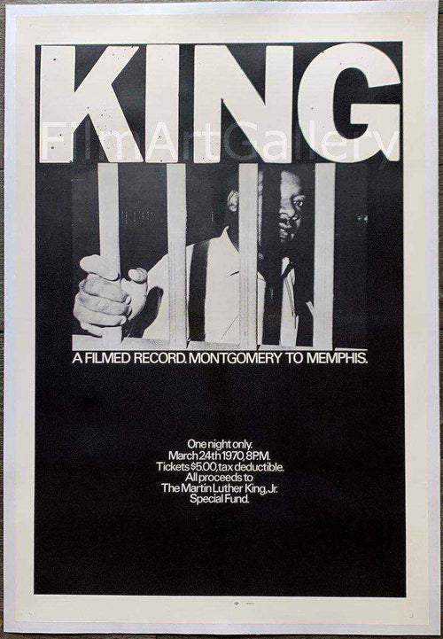 King: A Filmed Record Montgomery to Memphis Original Vintage Movie Poster