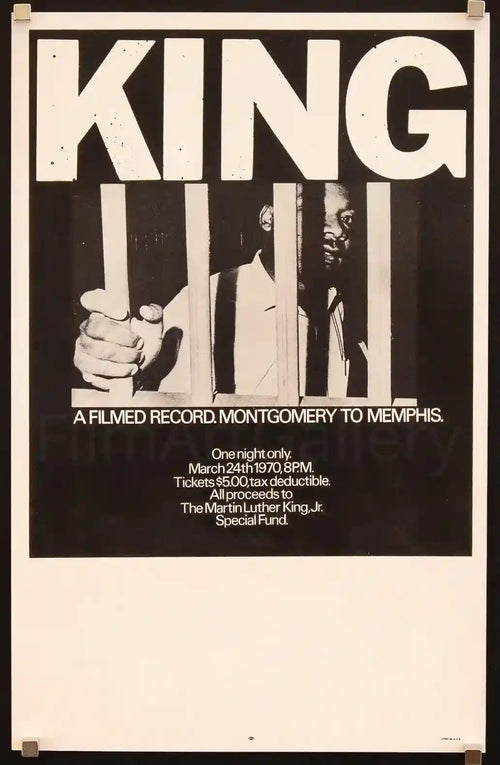 King: A Filmed Record Montgomery to Memphis Original Vintage Movie Poster