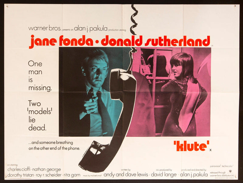 Klute British Quad (30x40) Original Vintage Movie Poster