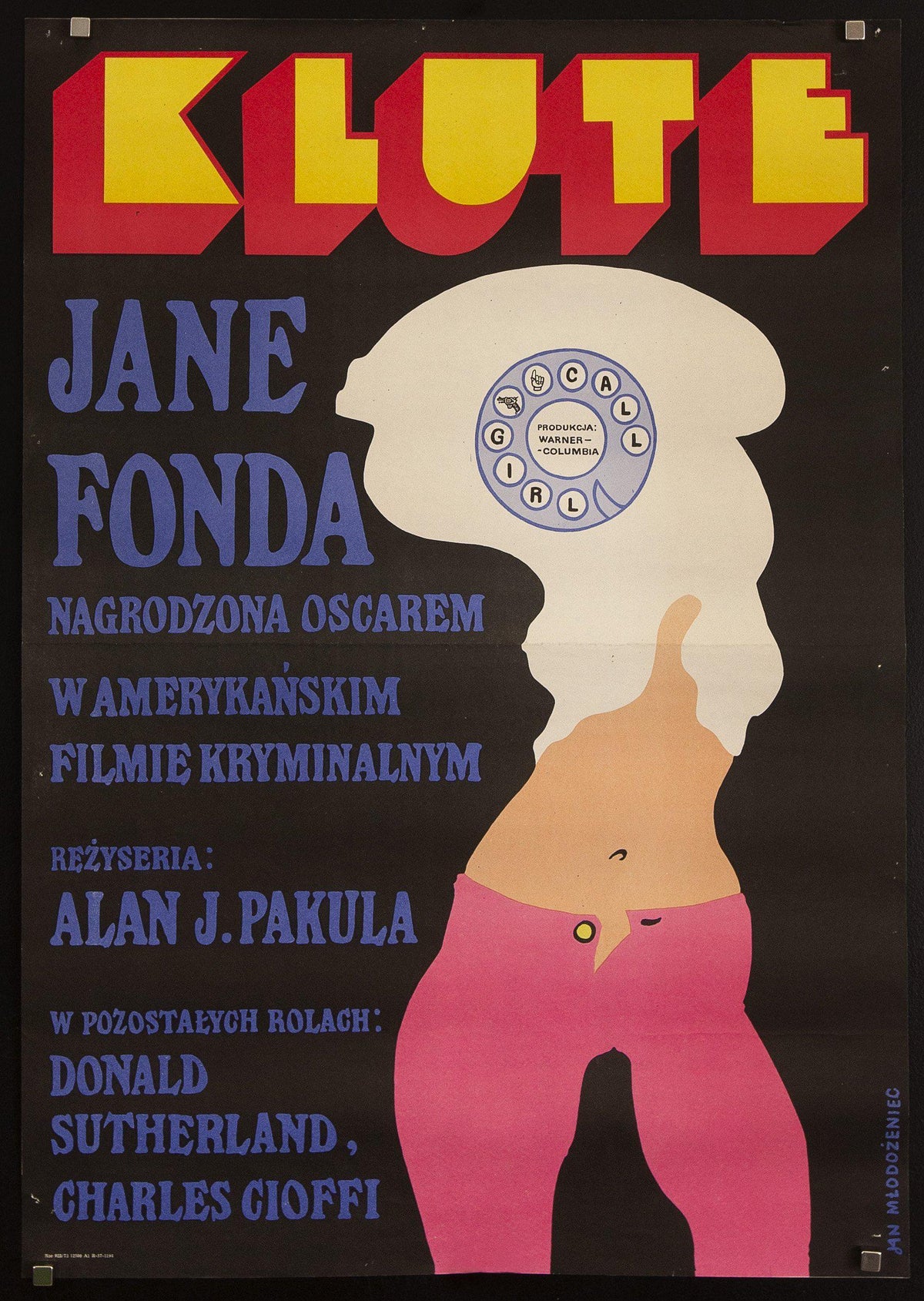 Klute Polish A1 (23x33) Original Vintage Movie Poster