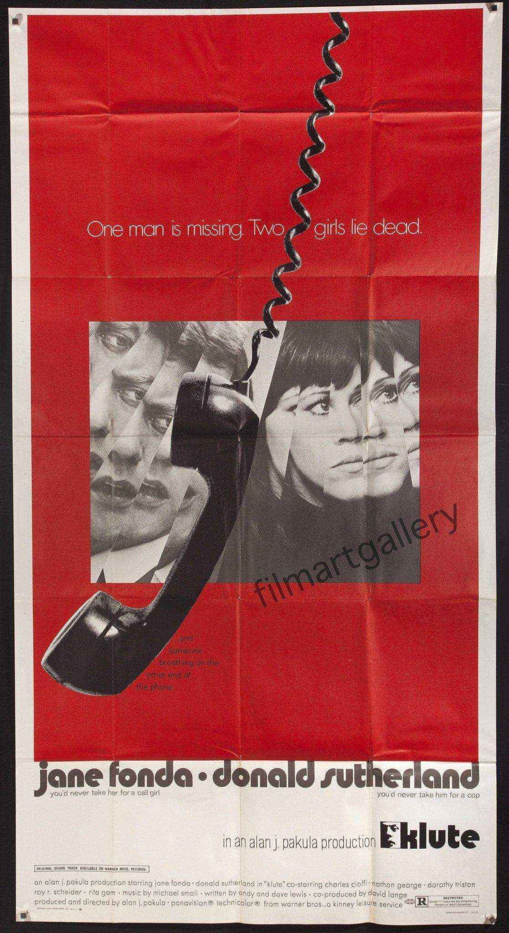 Klute Original Vintage Movie Poster