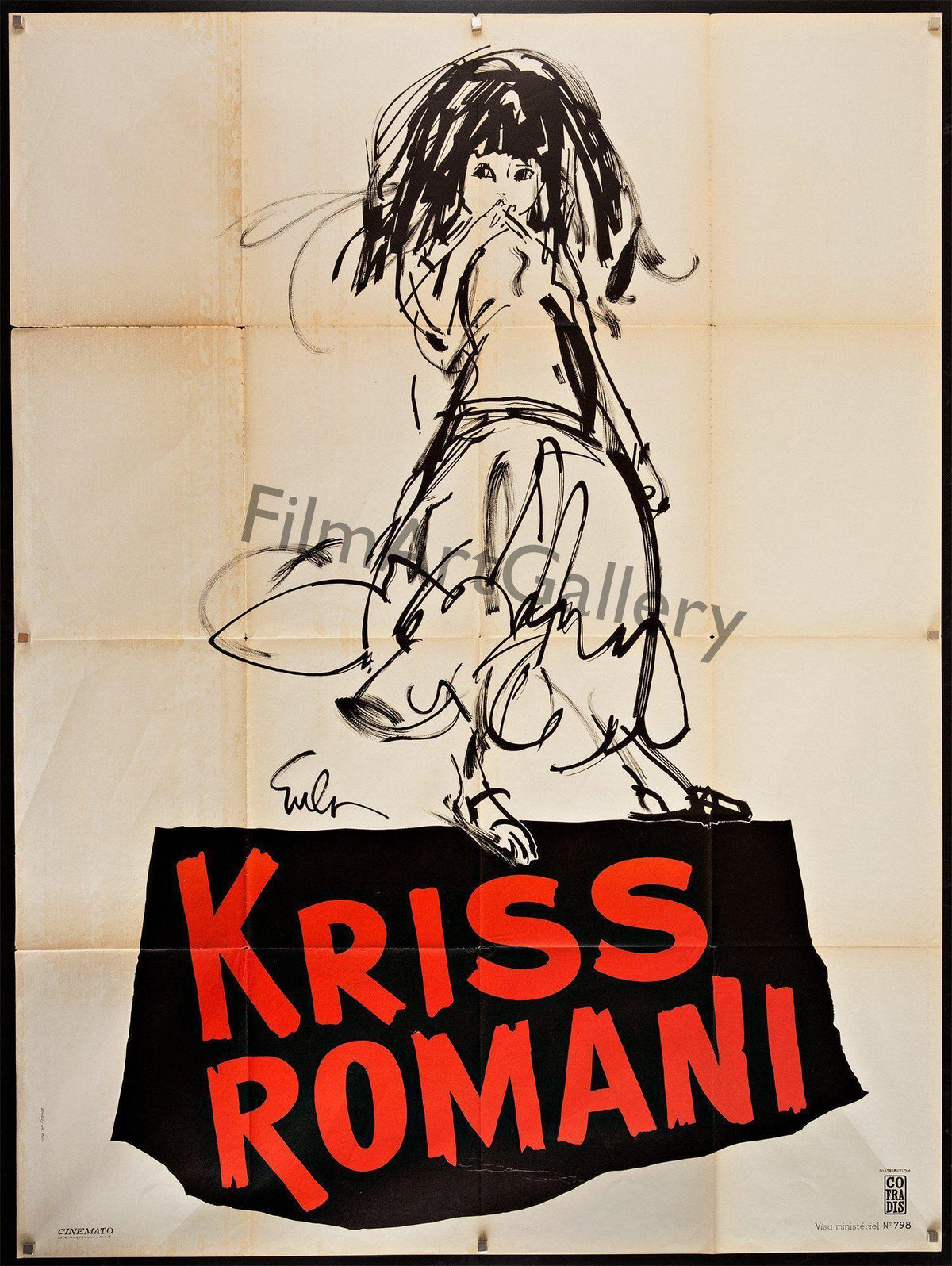 Kriss Romani French 1 panel (47x63) Original Vintage Movie Poster