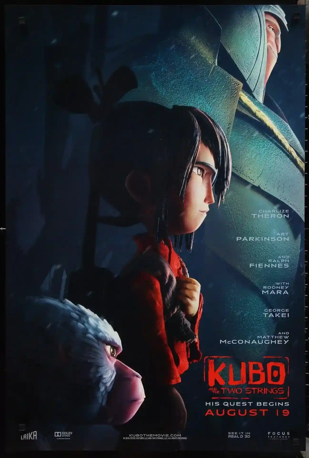 Kubo and the Two Strings Original Vintage Movie Poster