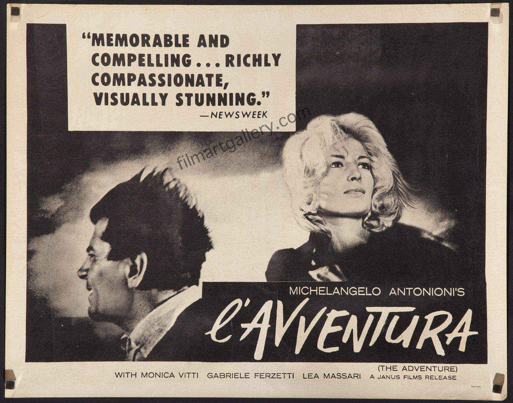 L'Avventura Original Vintage Movie Poster