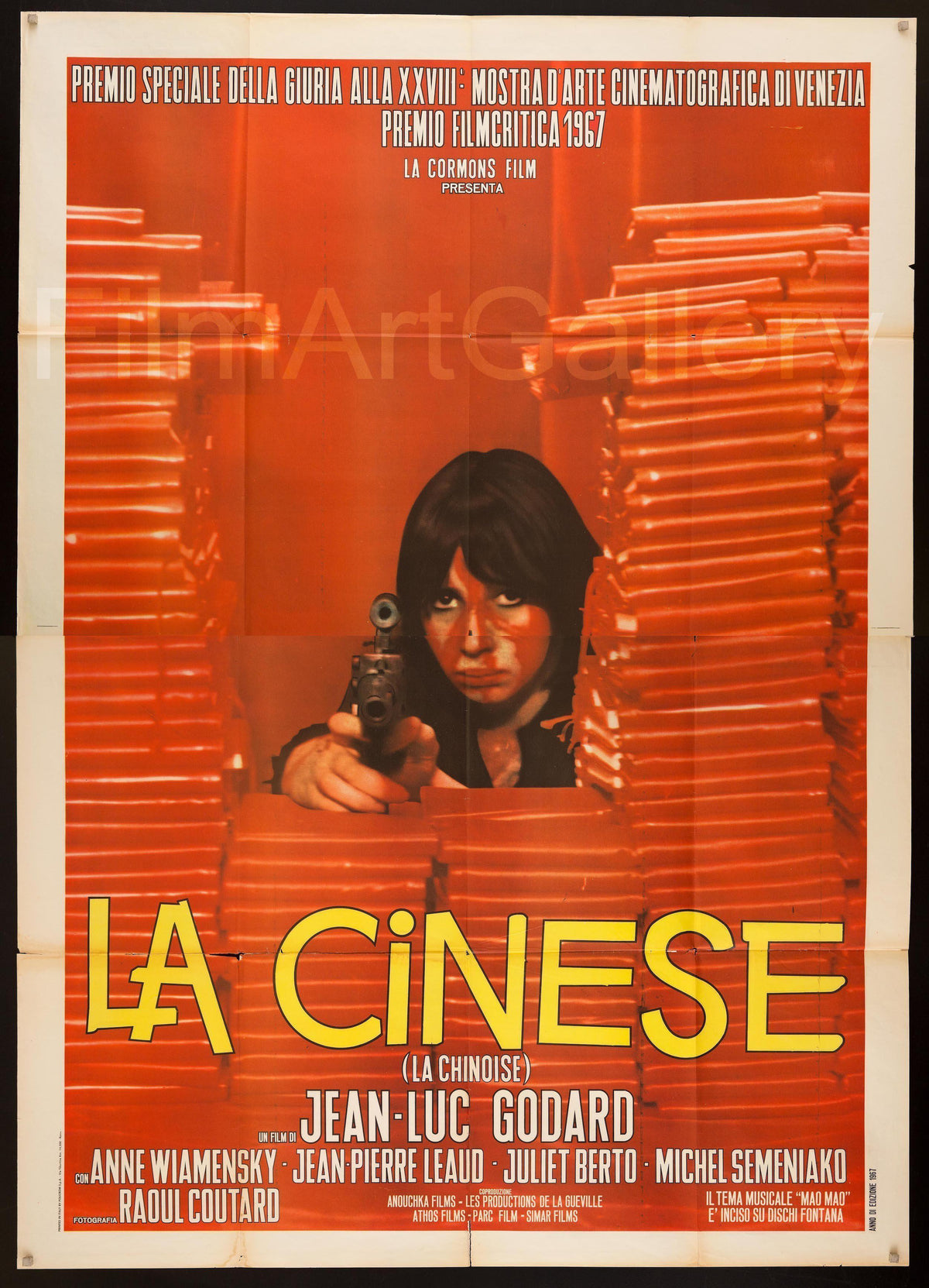 La Chinoise Italian 4 foglio (55x78) Original Vintage Movie Poster