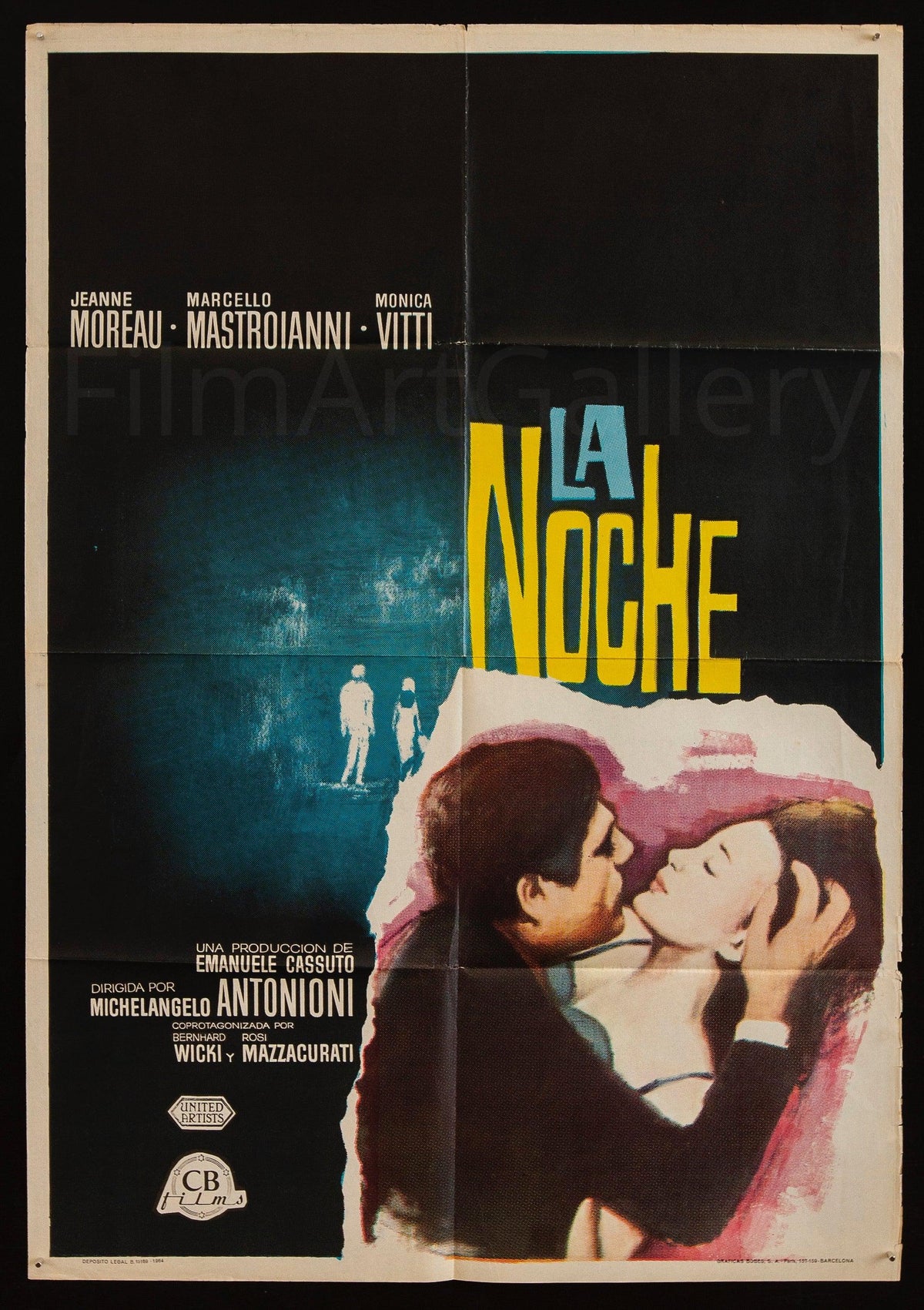 La Notte 1 Sheet (27x41) Original Vintage Movie Poster