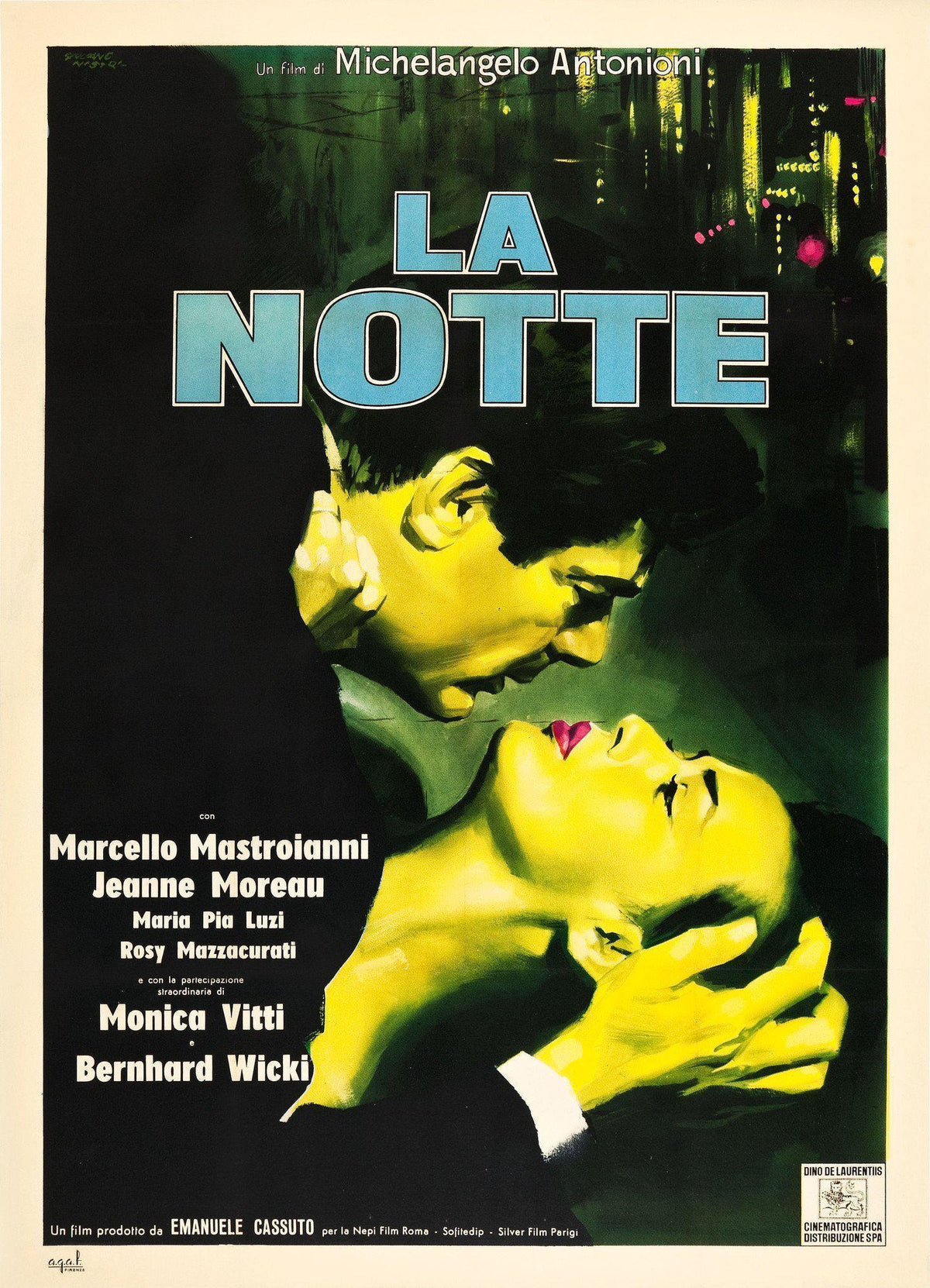 La Notte Original Vintage Movie Poster