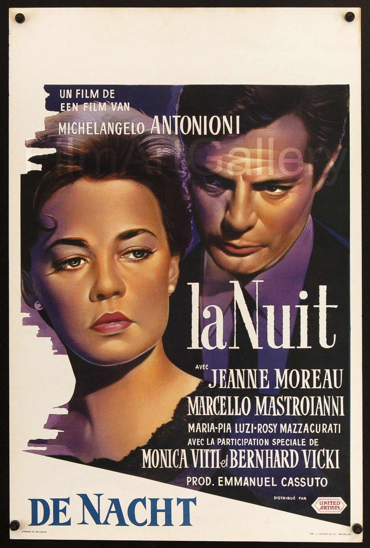 La Notte Original Vintage Movie Poster