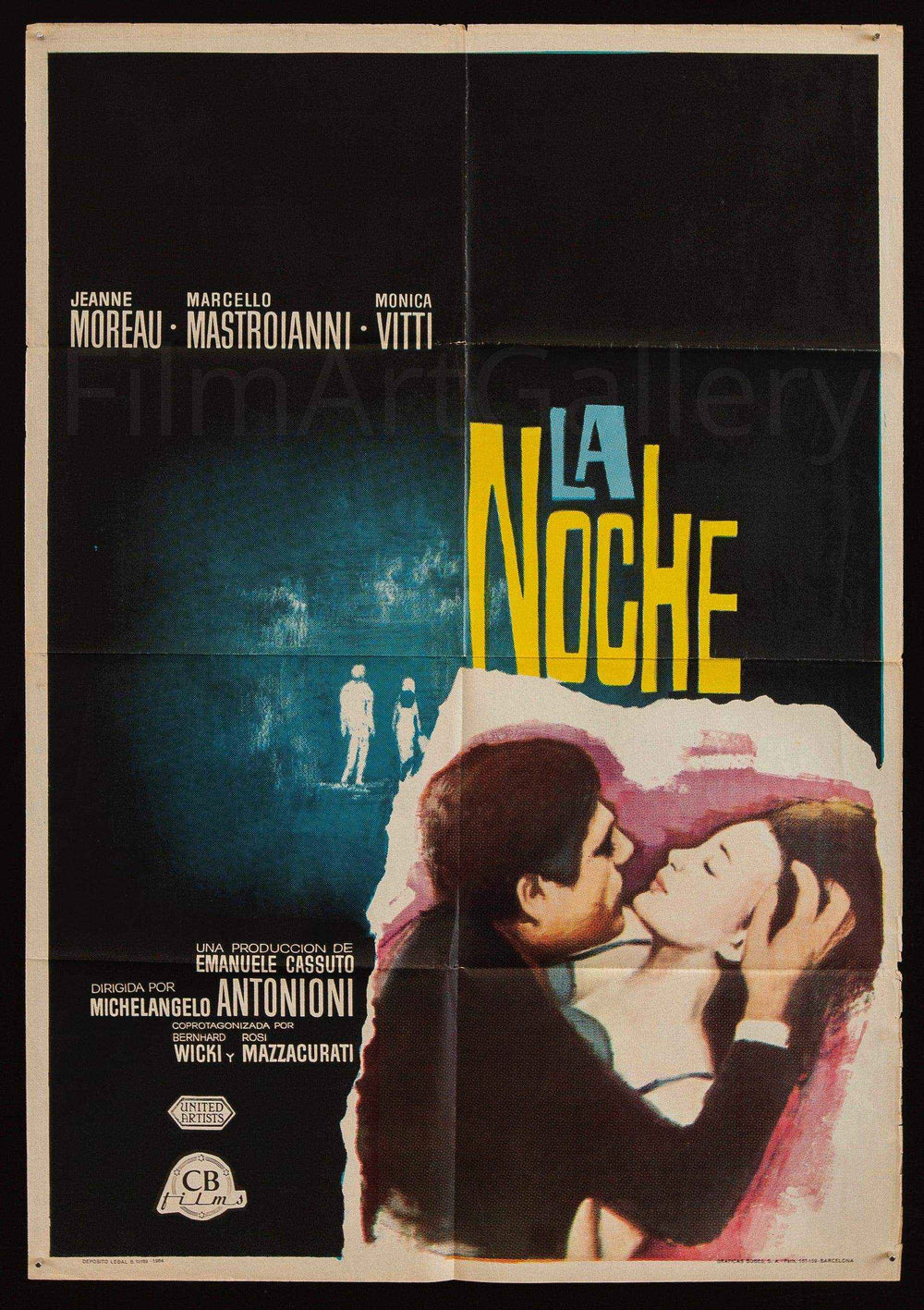 La Notte Original Vintage Movie Poster