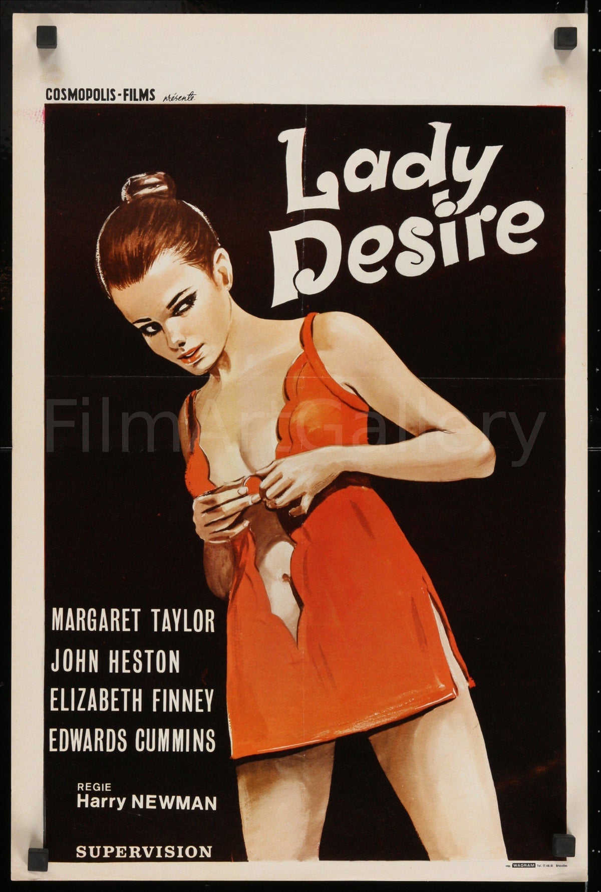 Lady Desire Belgian (14x22) Original Vintage Movie Poster