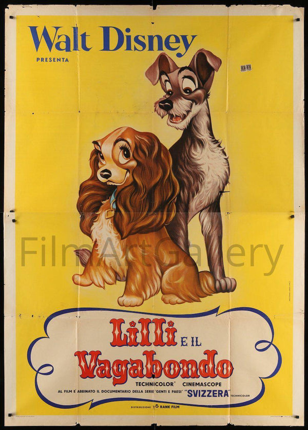 LADY AND THE TRAMP (1955) POSTER, US, Original Film Posters Online, Collectibles