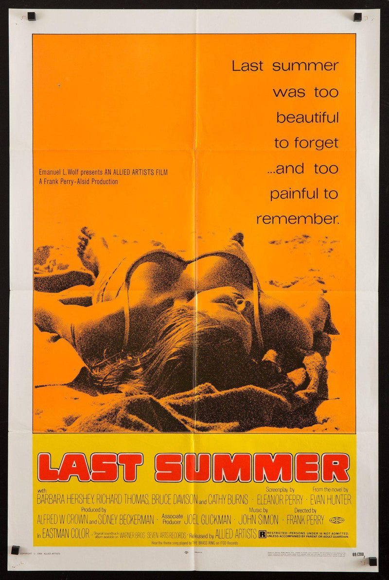 Last Summer 1 Sheet (27x41) Original Vintage Movie Poster
