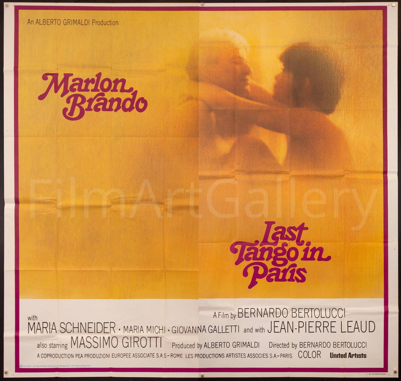 Last Tango In Paris 6 Sheet (81x81) Original Vintage Movie Poster