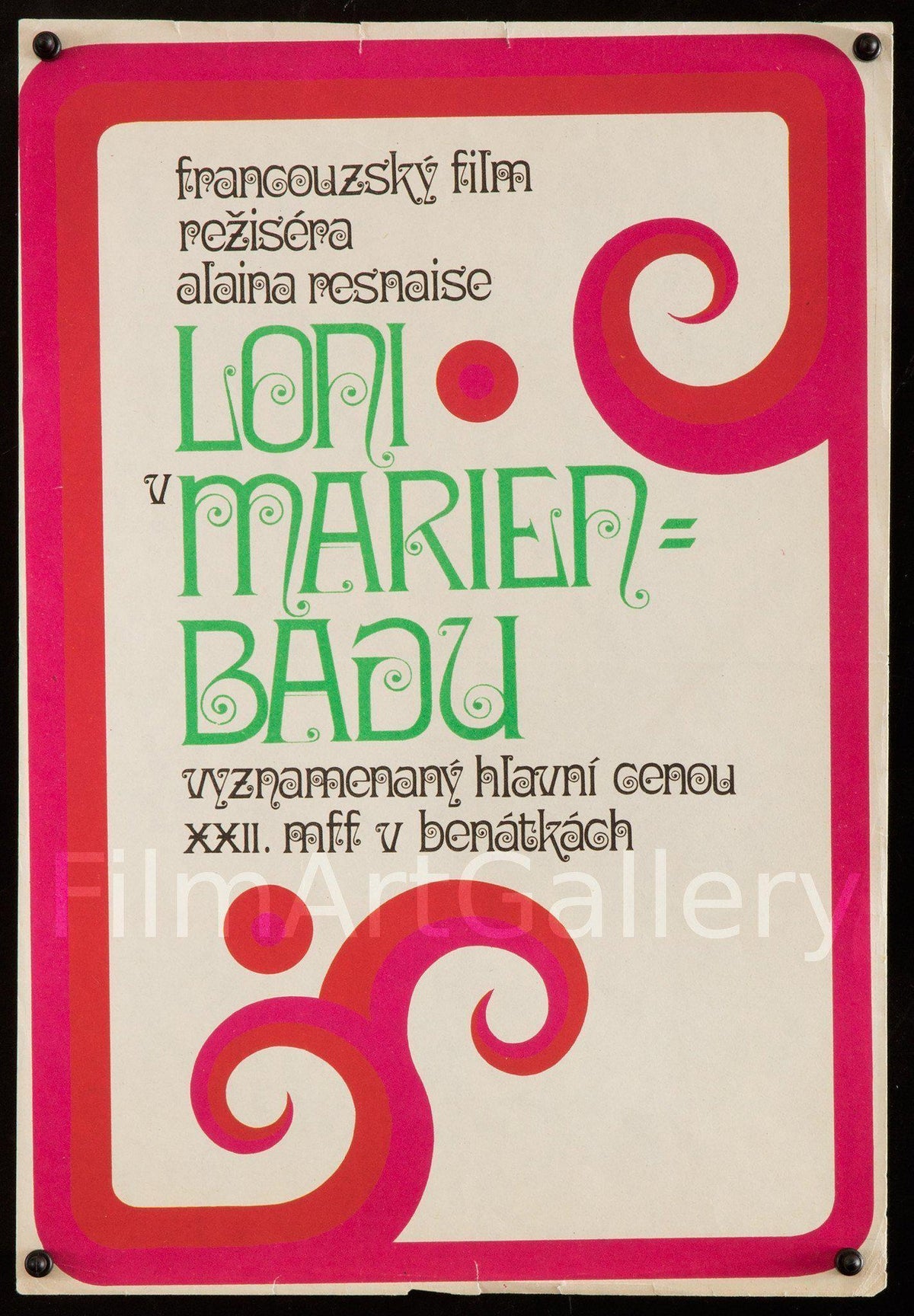 Last Year at Marienbad (L&#39;Annee Derniere A..) Czech Mini (11x16) Original Vintage Movie Poster