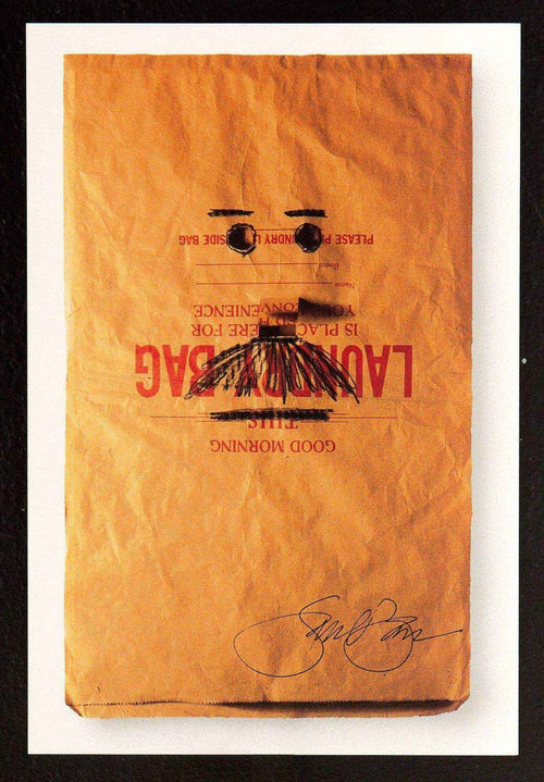 ‘Laundry Bag’ Saul Bass self-portrait postcard Original Vintage Movie Poster