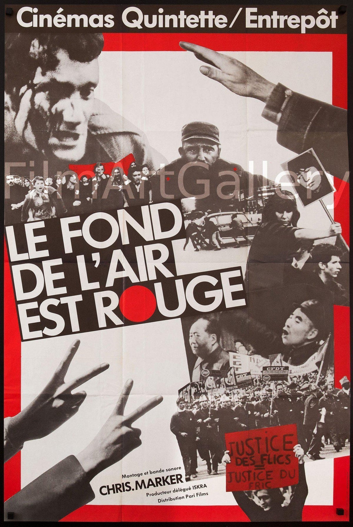 Le Fond De L&#39;Air Est Rouge (Grin without a Cat) Original Vintage Movie Poster