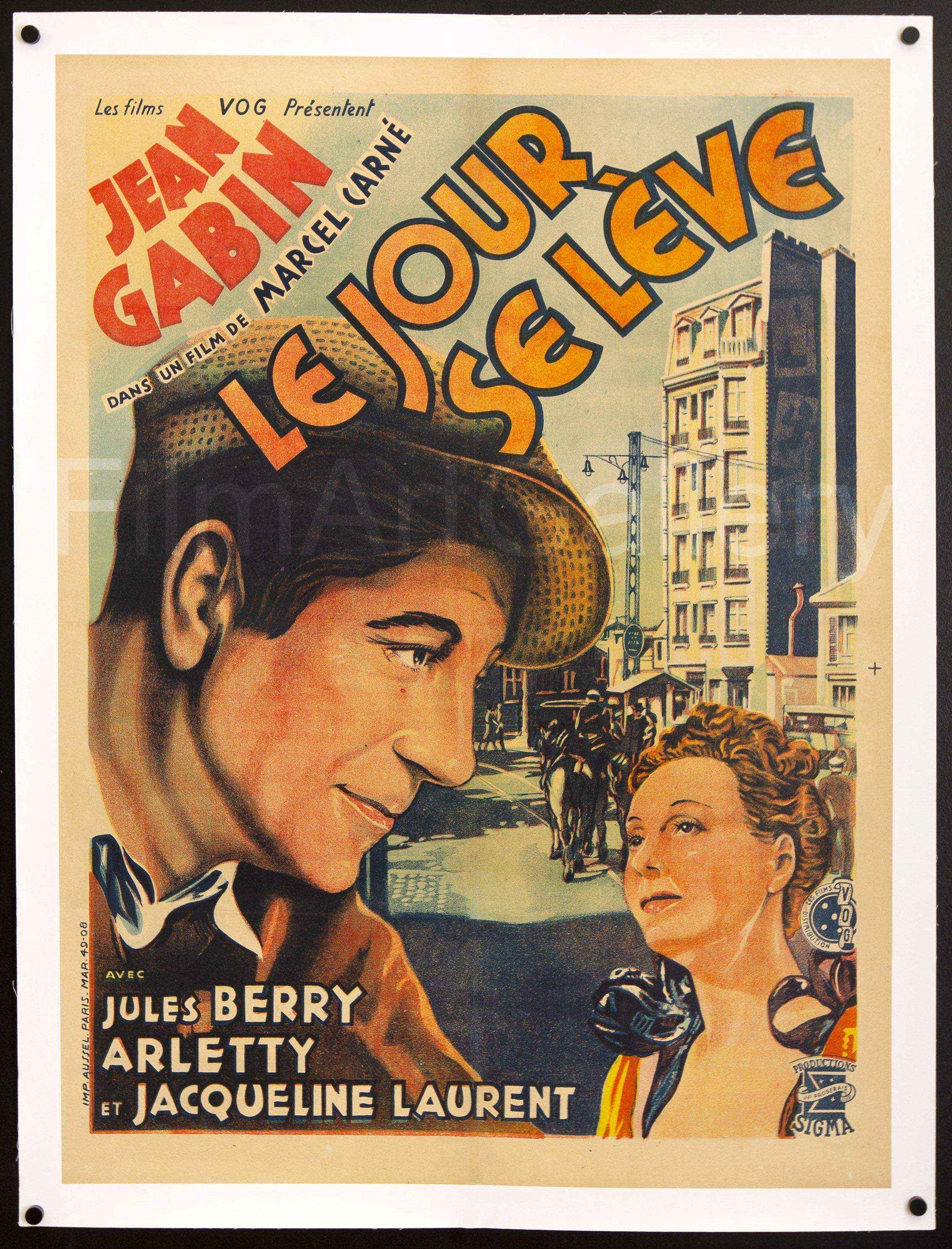 Le Jour Se Leve Movie Poster 1948 ri French small (23x32)