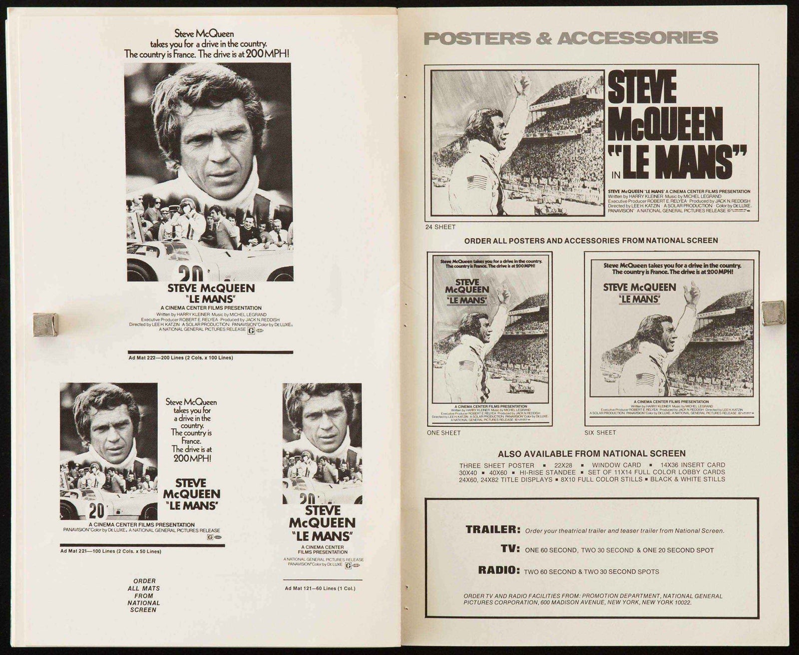 Le Mans Original Vintage Movie Poster