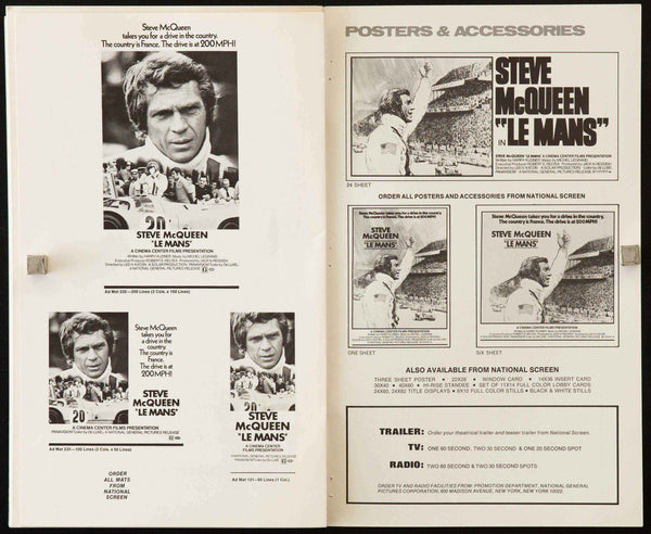 Le Mans Original Vintage Movie Poster
